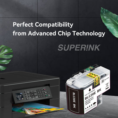 Compatible Brother LC20E Black Ink Cartridge by Superink
