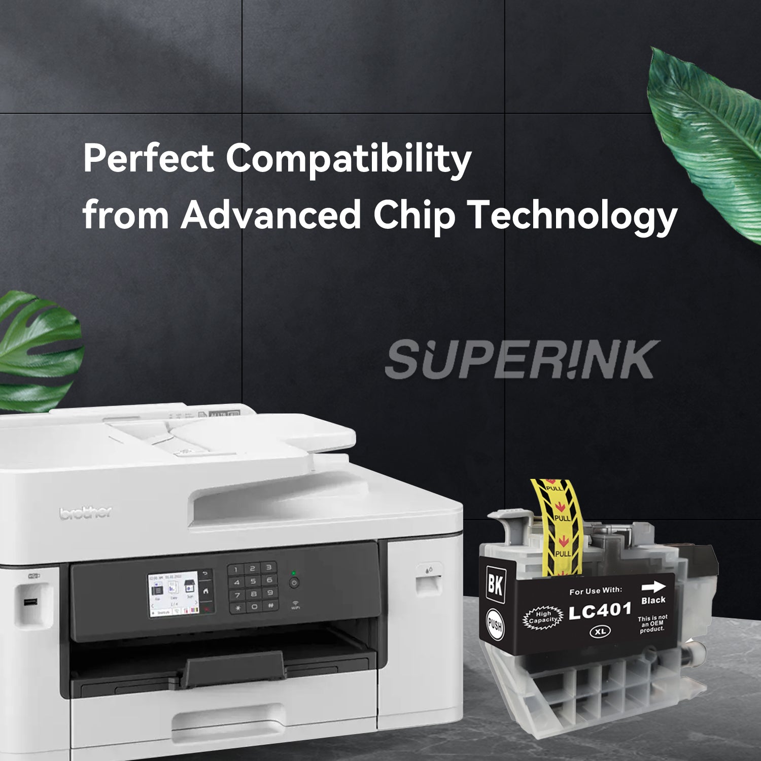 Compatible Brother LC401 Black Ink Cartridge High Yield by Superink