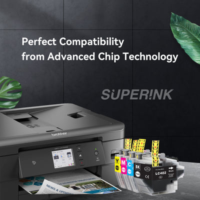 Compatible Brother LC402XL Ink Cartridge Combo High Yield by Superink