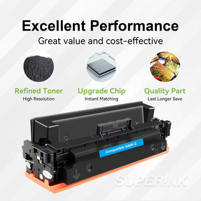 Compatible Canon 046H (1253C001) Cyan Toner Cartridge By Superink