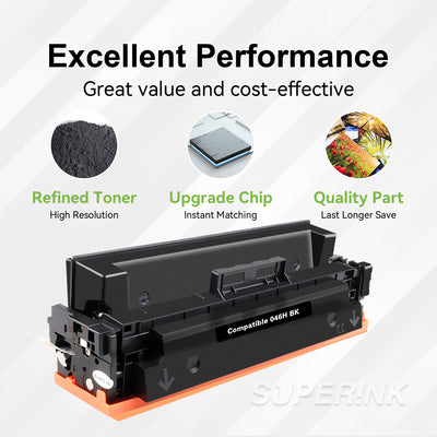 Compatible Canon 046H (1254C001) Black Toner Cartridge By Superink