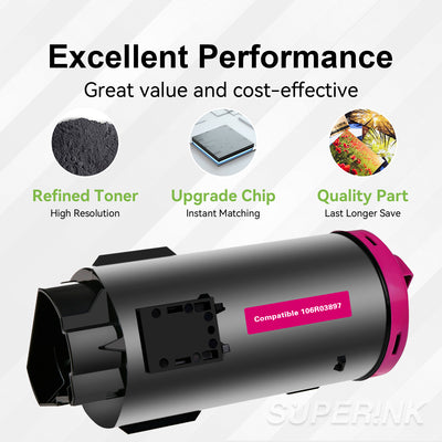 Compatible Xerox 106R03897 Magenta Toner 10100 Pages by Superink