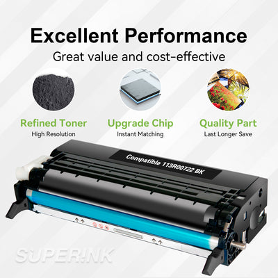 Compatible Xerox 6180 / 113R00722 Black Toner Cartridge By Superink