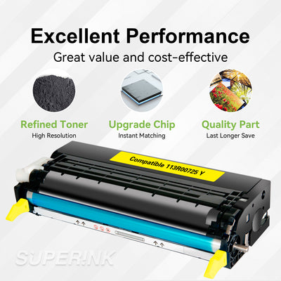 Compatible Xerox 6180 / 113R00725 Yellow Toner Cartridge By Superink