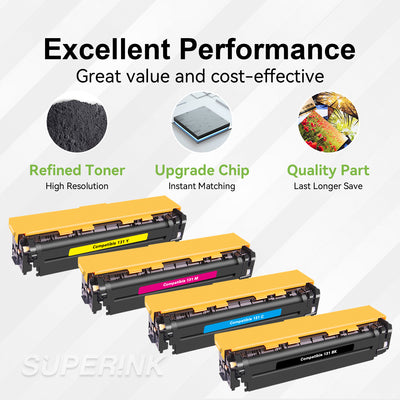 Compatible Canon 131 Toner Cartridge Combo BK/C/M/Y By Superink