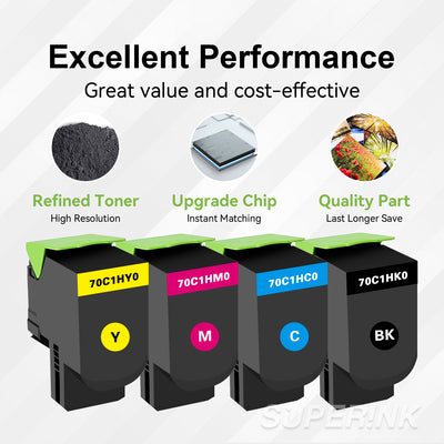 Compatible Lexmark 701H High Yield Toner Cartridge Combo By Superink