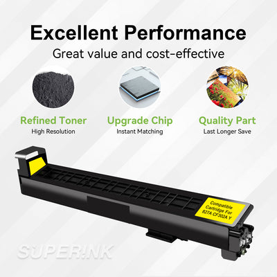 Cartouche de toner jaune HP CF302A / HP 827A compatible par Superink