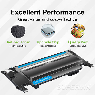Compatible Samsung CLT-C407S Cyan Toner Cartridge By Superink