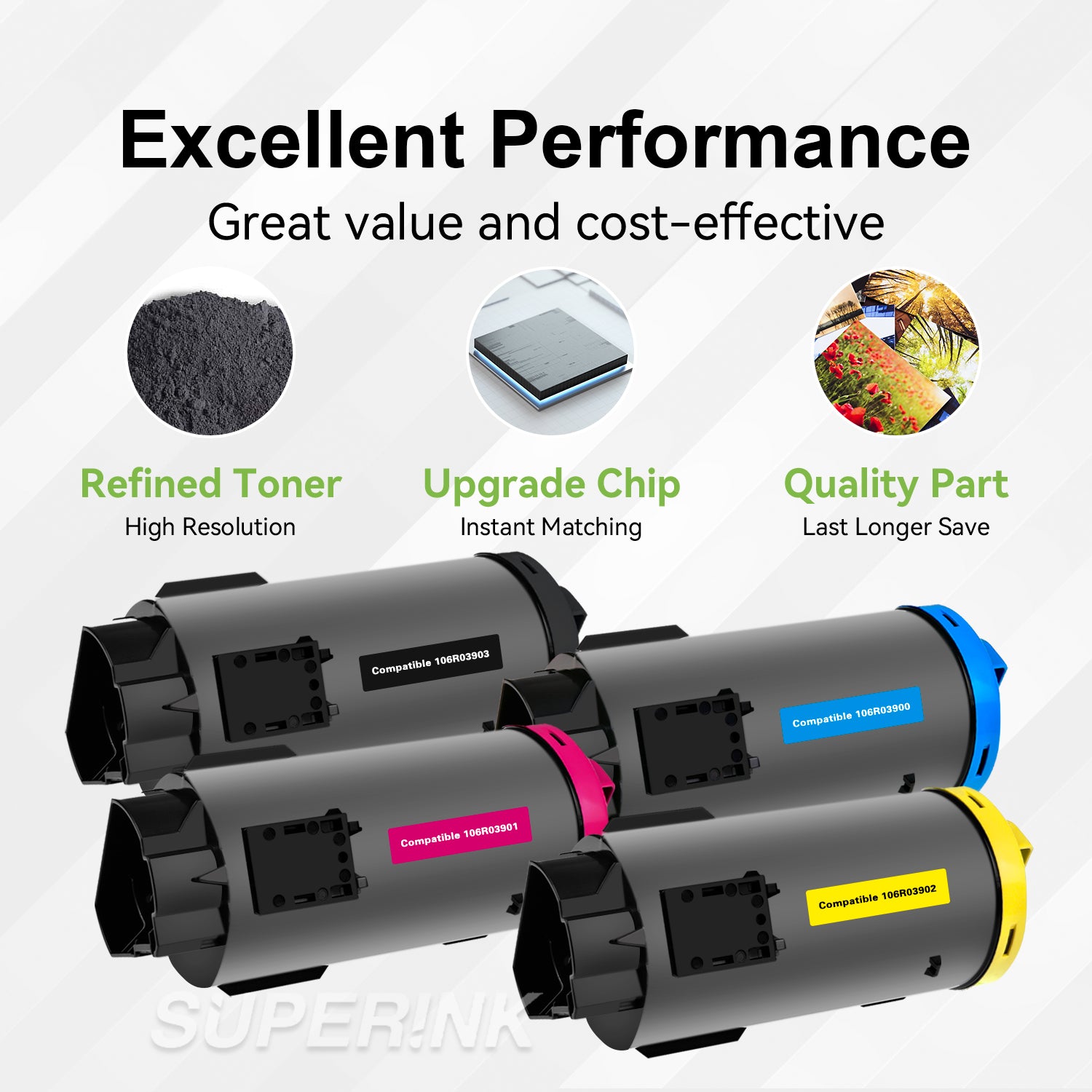 Compatible Xerox C600 / C605  High Yield Set by Superink