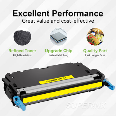 Cartouche de toner jaune HP C9732A compatible (HP645A) par Superink