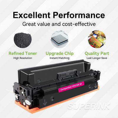 Compatible HP CF413A (410A) Toner Cartridge Magenta By Superink