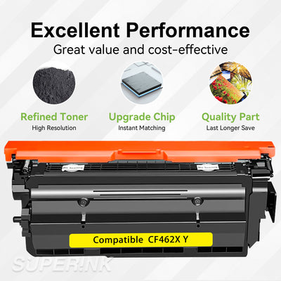 Compatible HP CF462X (656X) Yellow Toner Cartridge By Superink