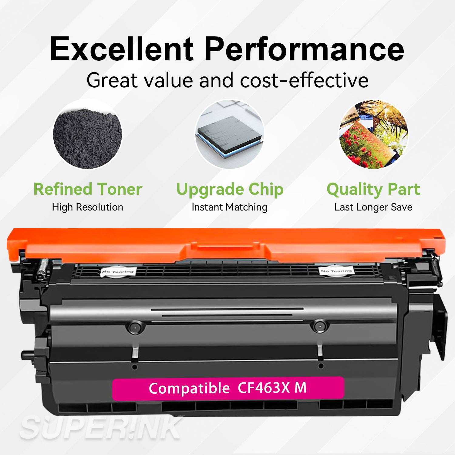Compatible HP CF463X (656X) Magenta Toner Cartridge By Superink