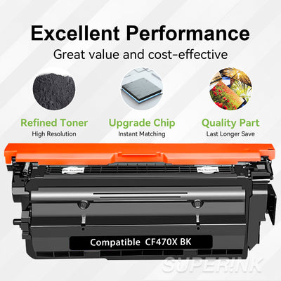 Compatible HP CF470X (657X) Black Toner Cartridge By Superink