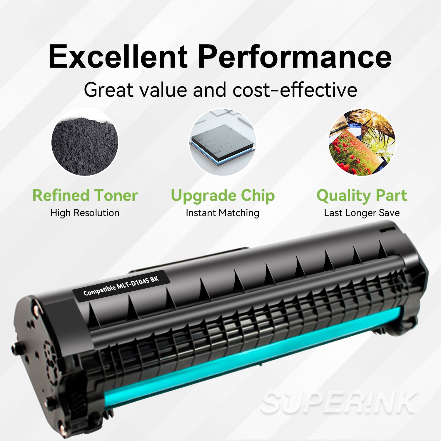 Compatible Samsung 104S (MLT-D104S) Toner Cartridge Black By Superink