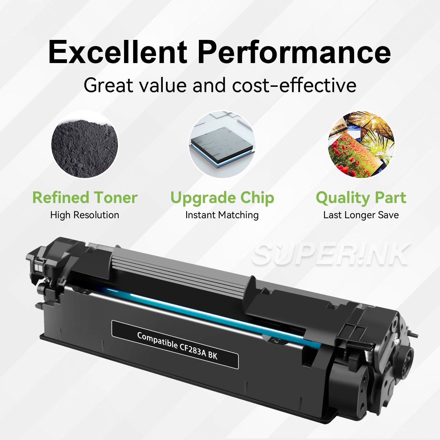 Compatible HP CF283A (HP 83A) Toner Cartridge Black By Superink