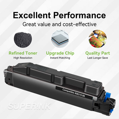 Compatible Ricoh 408310 Black Toner By Superink