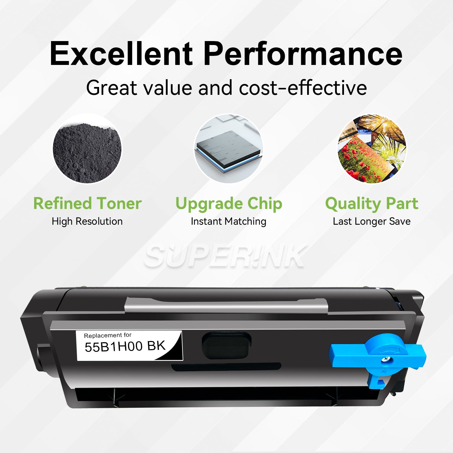 Compatible 55B1H00 55B1000 Black Toner Cartridge