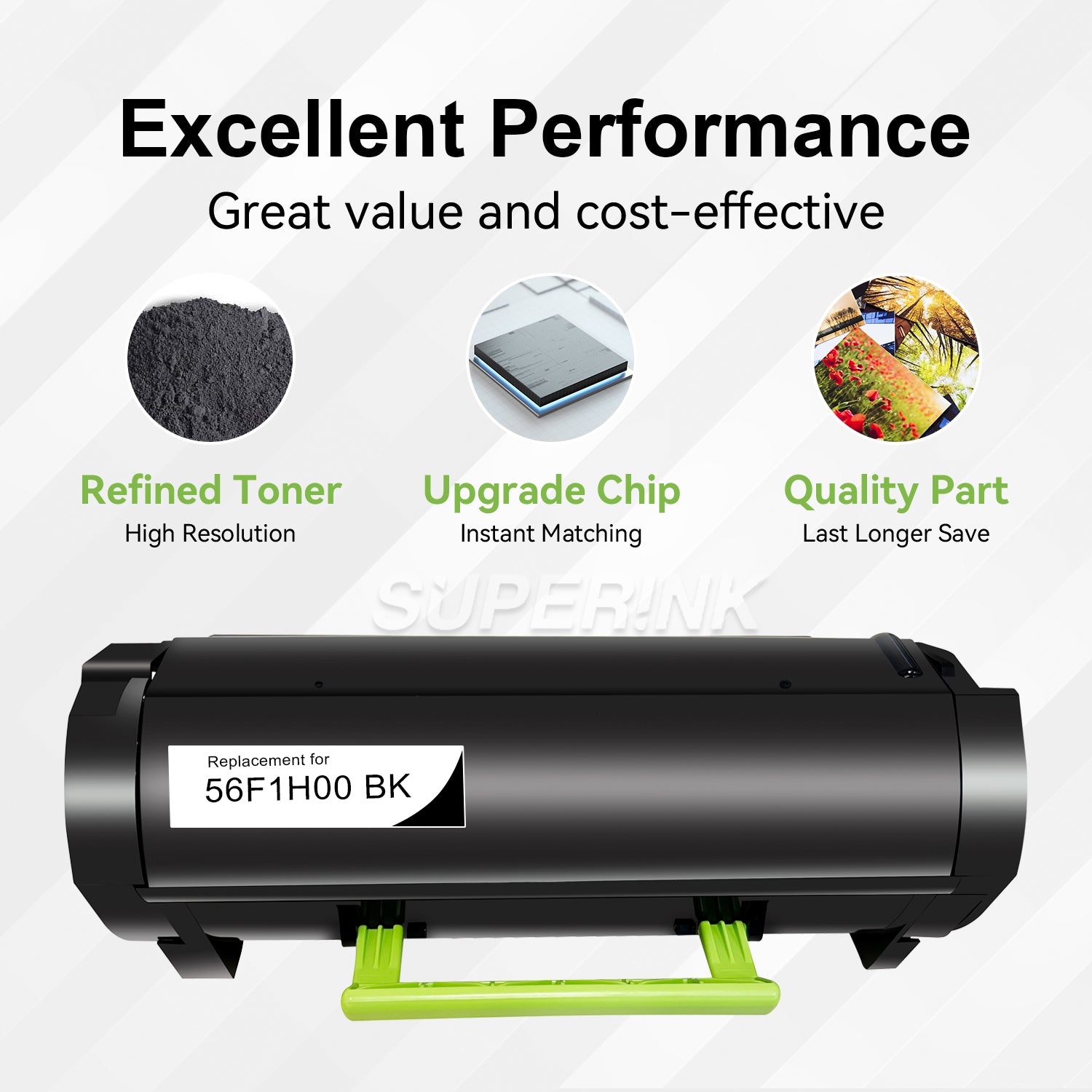Compatible Lexmark 56F1H00 / 56F1000 Black Toner Cartridge by Superink