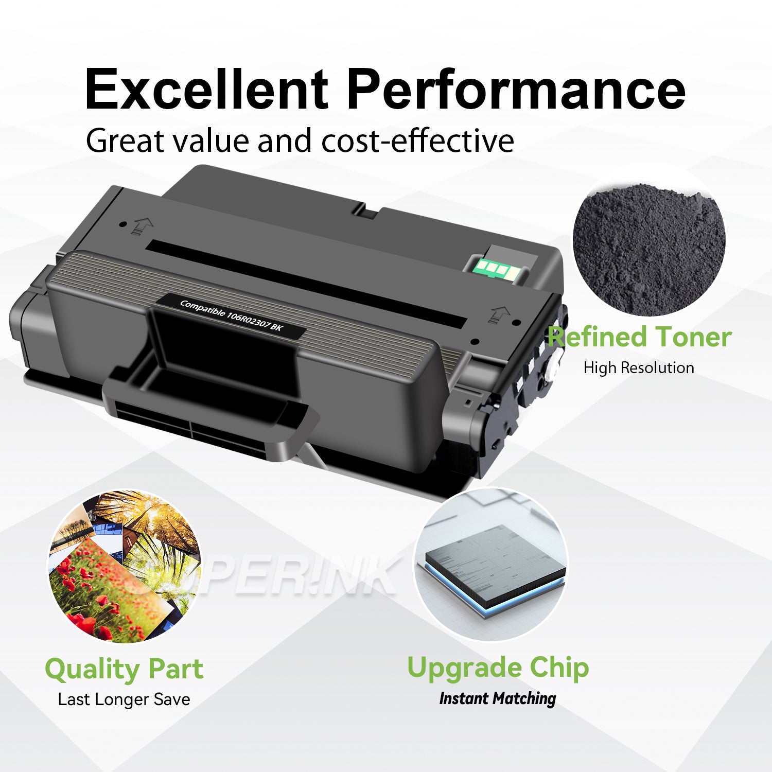 Compatible Xerox 3320 Black Toner Cartridge (106R02307) By Superink