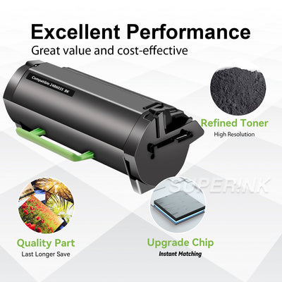 Compatible Lexmark 24B6035 Black Toner for XM1145 M1145 By Superink