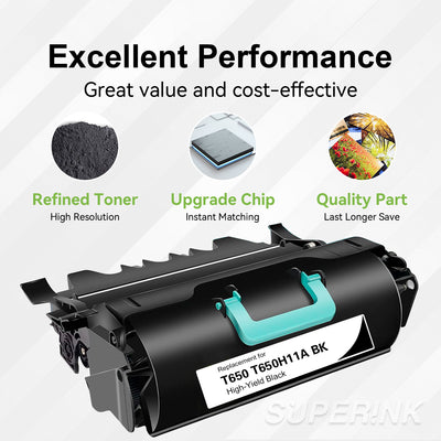 Compatible Lexmark T650 (T650H11A) Cartouche toner noire par Superink