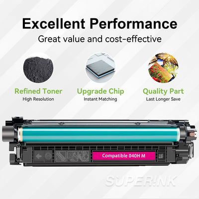 Cartouche de toner magenta compatible Canon 040H (0457C001) par Superink