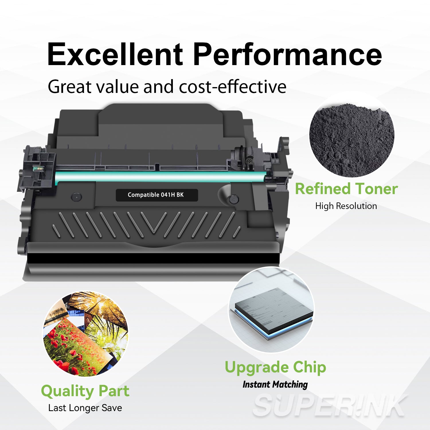 Compatible Canon 041H Black High Yield Toner Cartridge By Superink