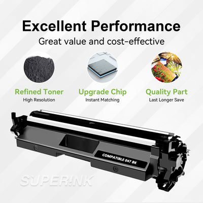 Compatible Canon 047 (2164C001AA) Black Toner Cartridge By Superink