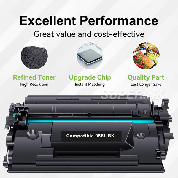 Compatible Canon 056L Black Toner Cartridge (With chip) - Superink.ca