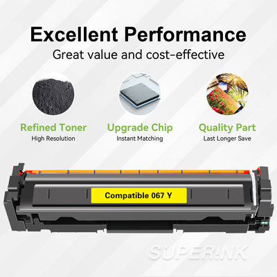 Compatible Canon 067 2350 Pages Yellow Toner Cartridge By Superink