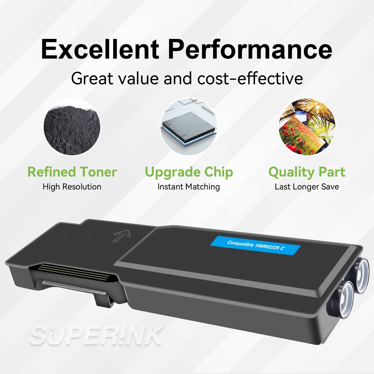 Compatible Xerox 6600 / 106R02225 Toner Cartridge Cyan By Superink