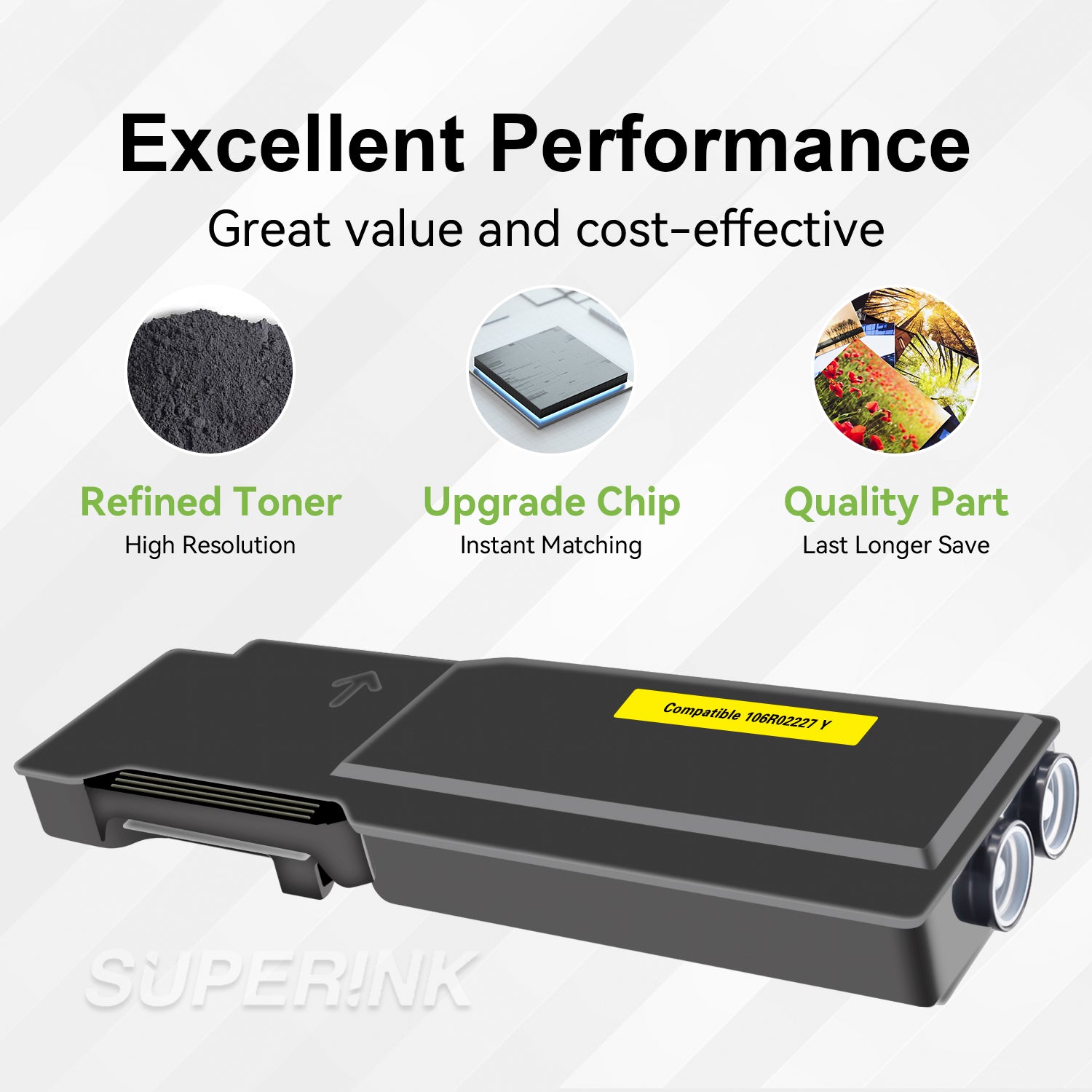 Compatible Xerox 6600 / 106R02227 Toner Cartridge Yellow By Superink