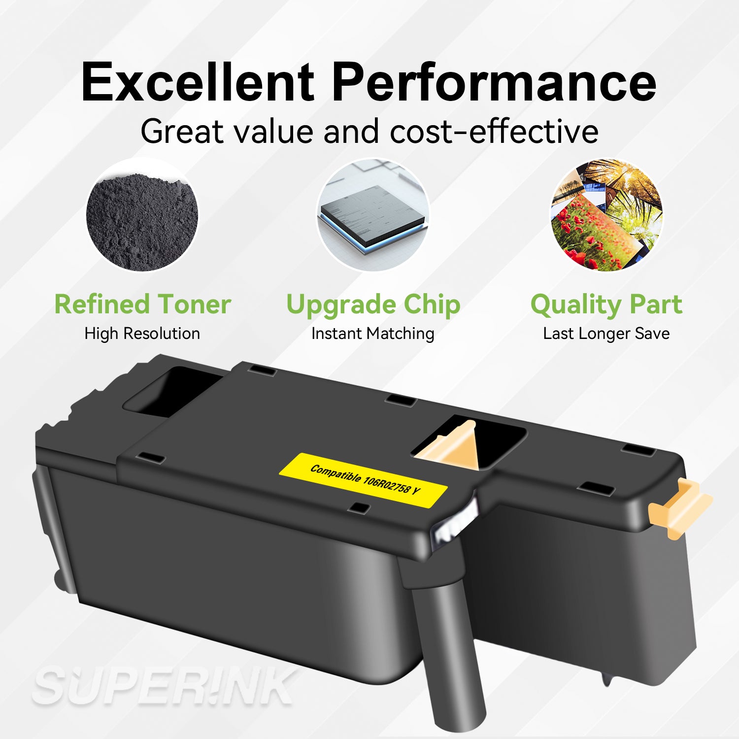 Compatible Xerox 106R02758 Yellow Toner Cartridge for By Superink