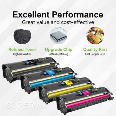 Compatible HP 123A Toner Cartridge Combo By Superink