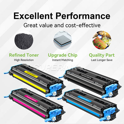 Compatible HP 124A Toner Cartridge Set By Superink