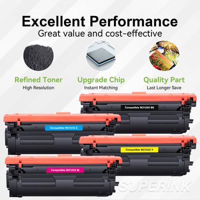 Compatible HP 212X With Chip Toner Cartridge Set By Superink