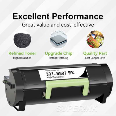Compatible Dell 331-9807 Toner Cartridge for Dell B3460 By Superink