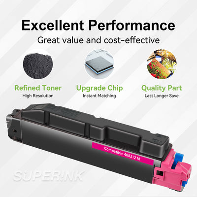 Compatible Ricoh 408312 Magenta Toner By Superink