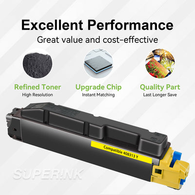 Compatible Ricoh 408313 Yellow Toner By Superink