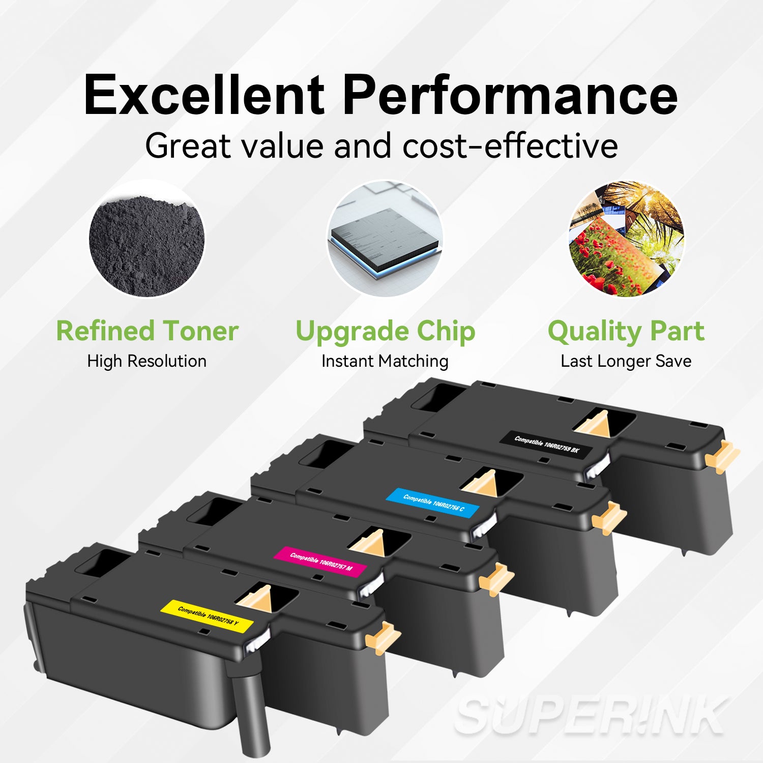Compatible Xerox 6027 / Xerox 6022 Combo Toner Cartridge By Superink