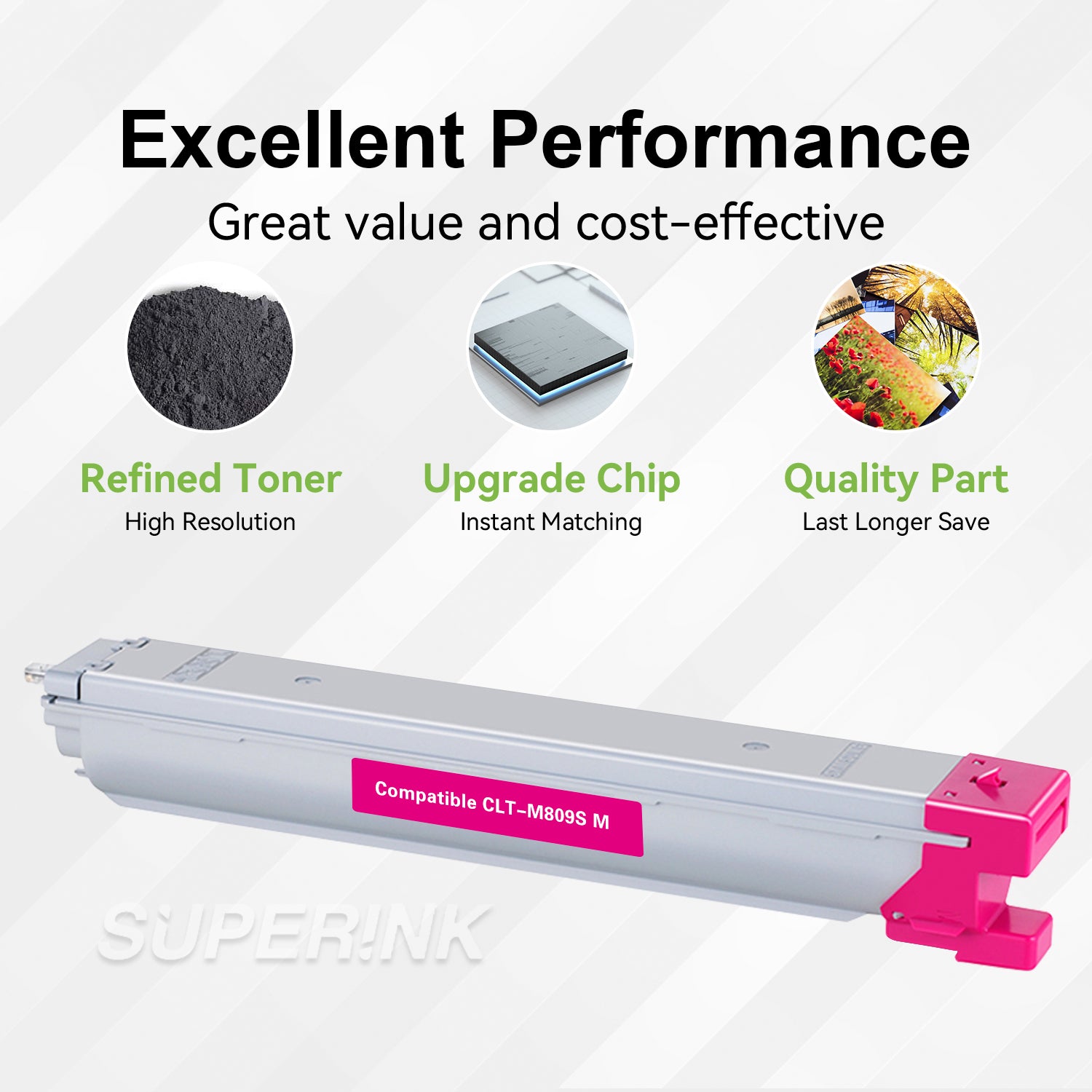 Compatible Samsung CLT-M809S Magenta Toner Cartridge By Superink