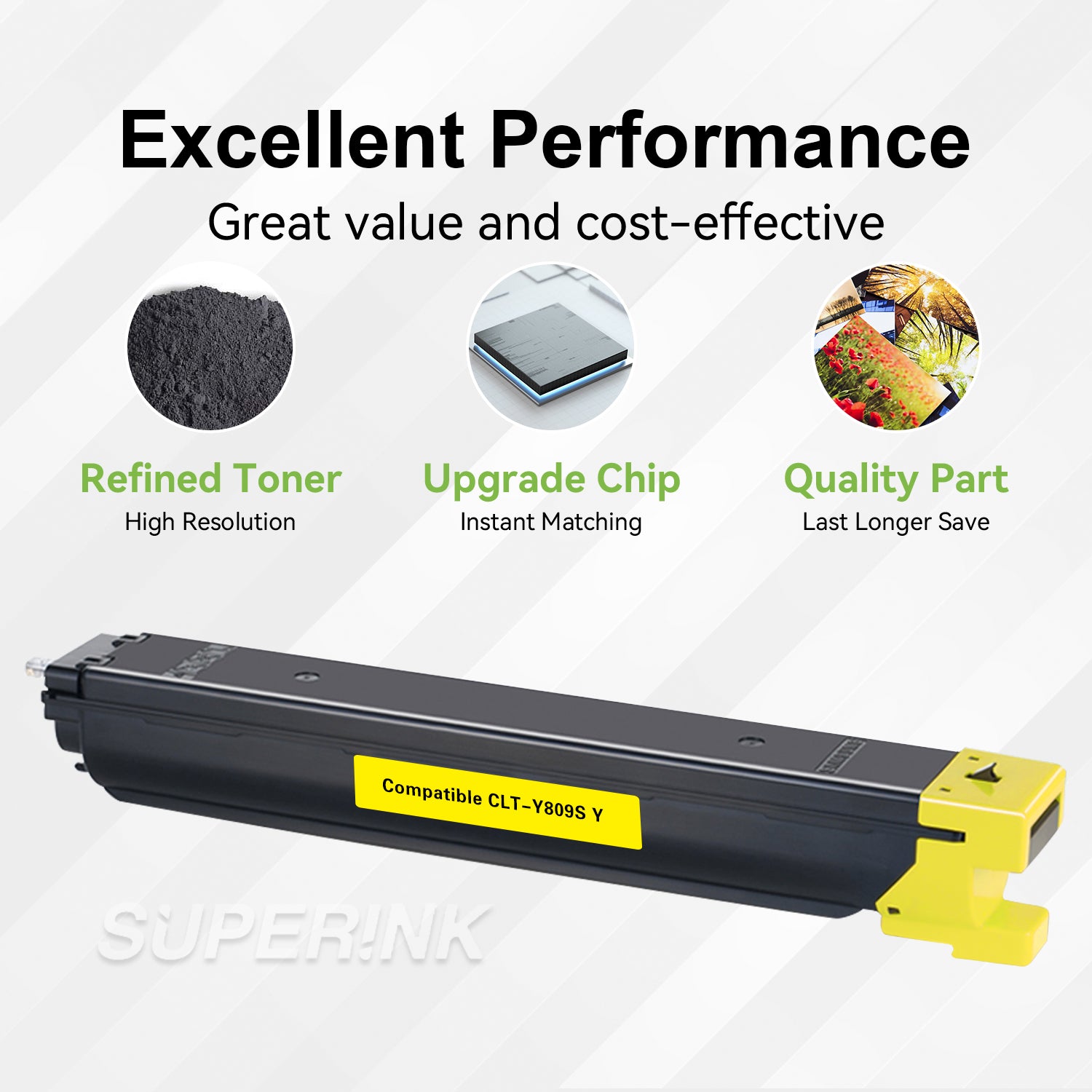 Compatible Samsung CLT-Y809S Yellow Toner Cartridge By Superink