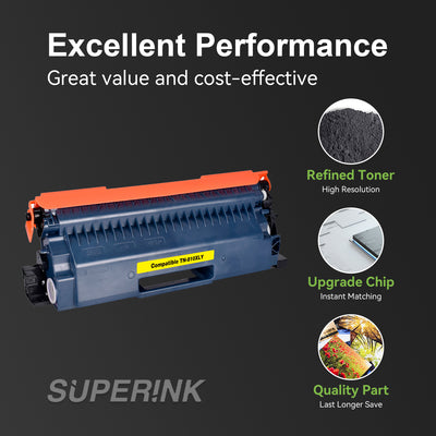 Compatible Brother TN810XLY Toner Cartridge Yellow By Superink