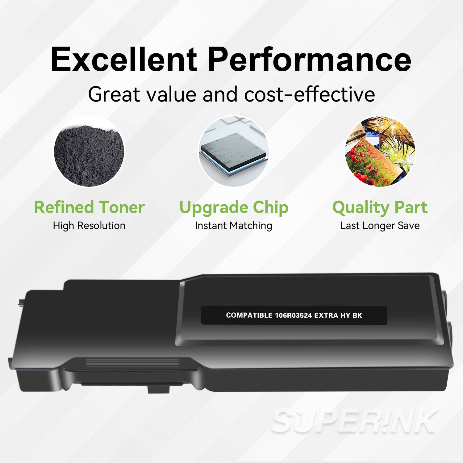 Compatible Xerox 106R03524 Black Toner Cartridge By Superink