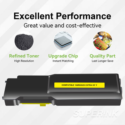 Cartouche de toner jaune Xerox 106R03525 compatible par Superink