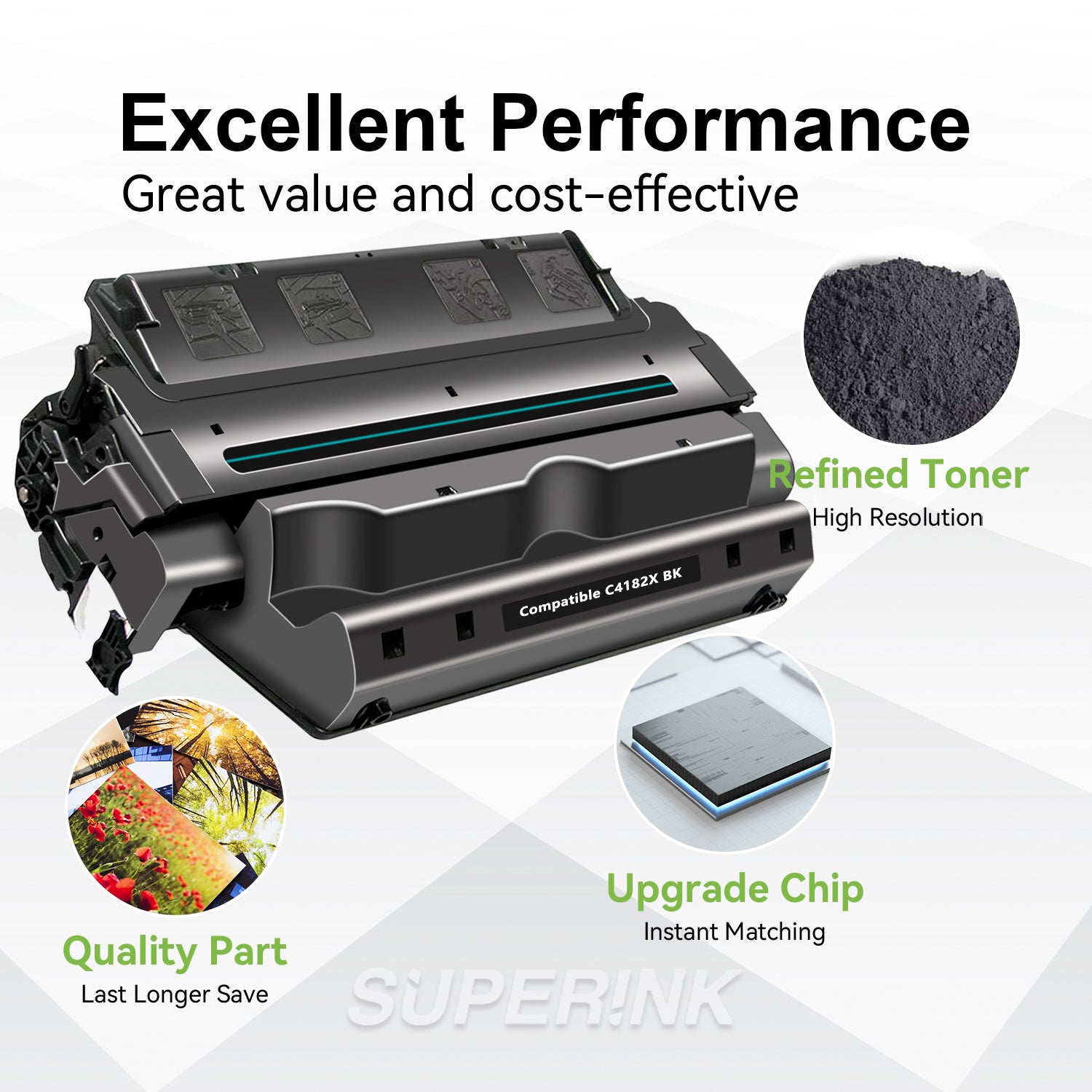 Cartouche de toner noir HP 82X (C4182X) compatible par Superink
