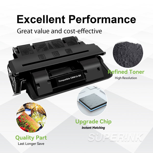 Compatible HP 61A (C8061A) Black Toner Cartridge - Superink.ca