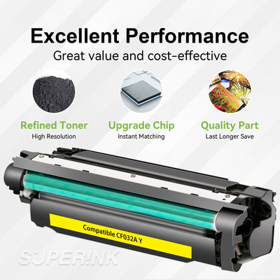 Cartouche de toner jaune HP CF032A compatible (HP 646A) par Superink