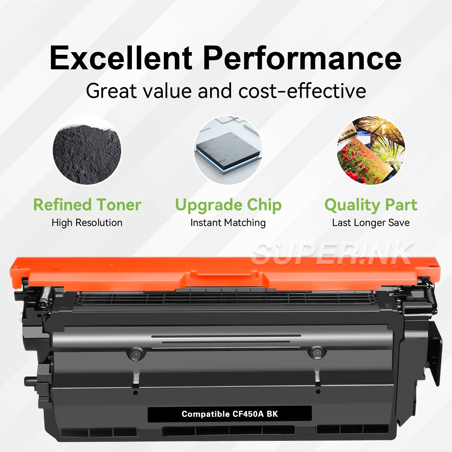 Compatible HP CF450A (655A) Black Toner Cartridge
